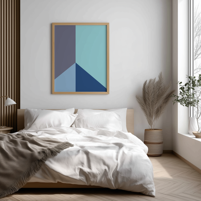 Wandbild Color Contruct Blue Poster Colorful Artwork, minimalistisches modernes Design, ideal für stilvolle Raumgestaltung.