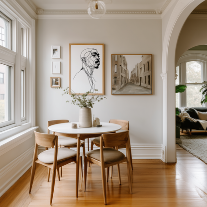 Wandbild Shooting Star Music Poster Line Art 2 Pac, minimalistisches modernes Design, ideal für stilvolle Raumgestaltung