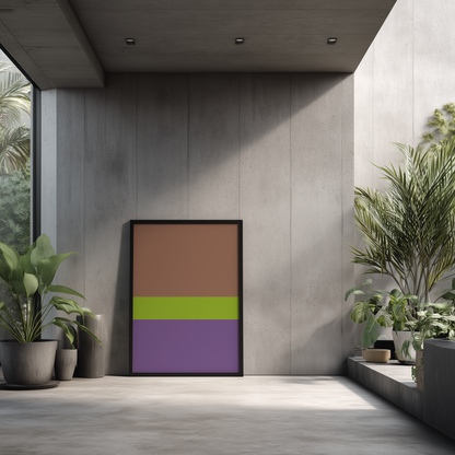 Wandbild Trend Blocks Mocha Lime Lilac Poster Colorful Artwork, minimalistisches modernes Design, ideal für stilvolle Raumgestaltung.